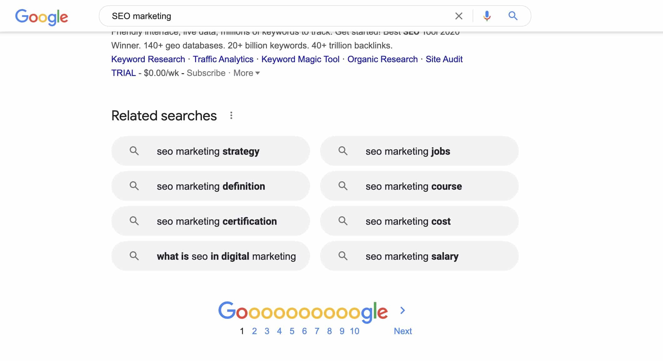 google related searches