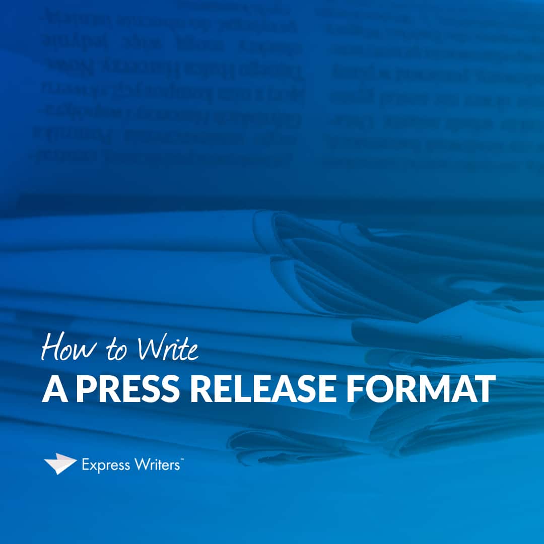 how to write a press release format