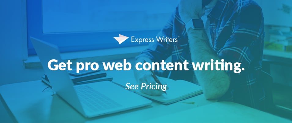 web content writing services CTA
