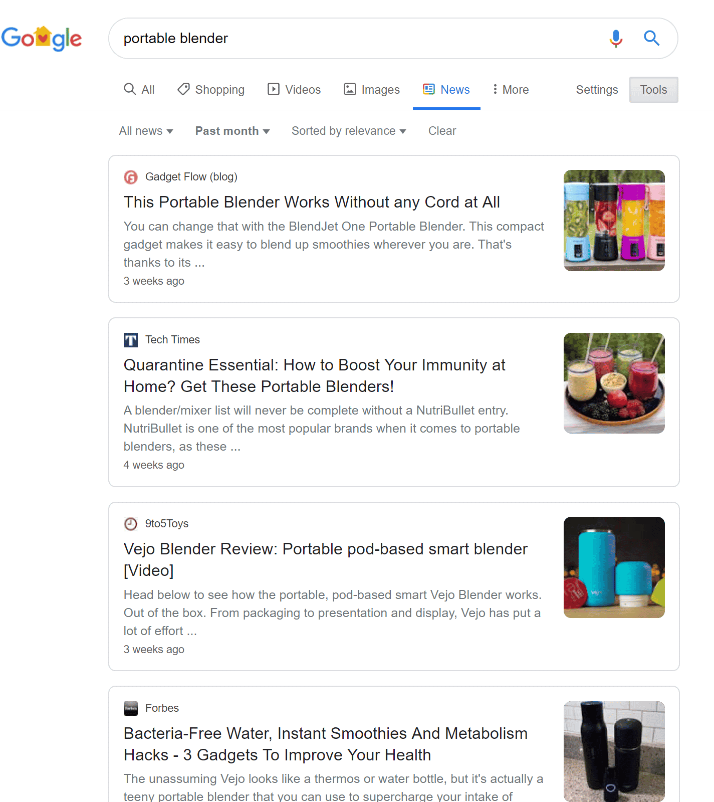 Search for publications on Google to release a press release