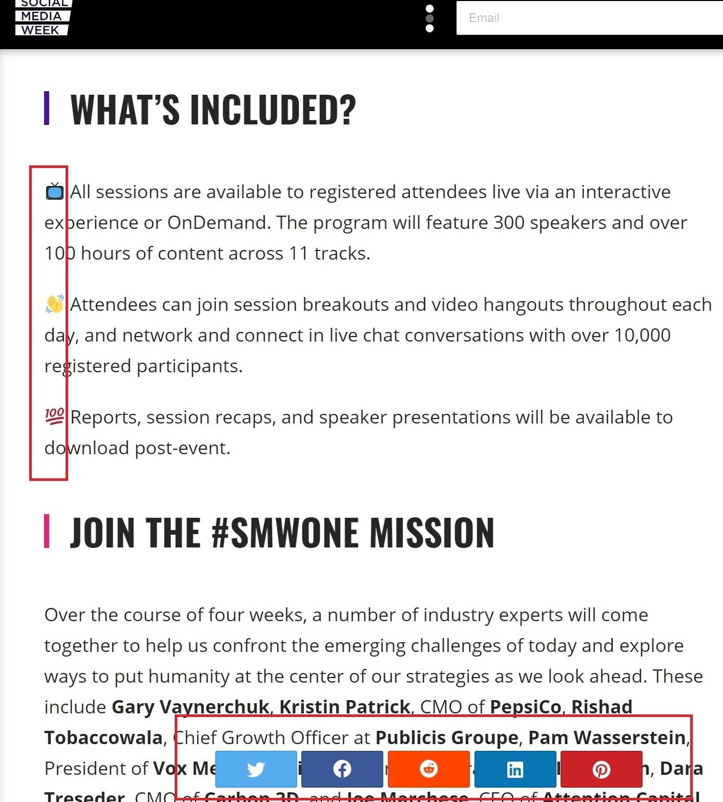 press release example from Social Media Week