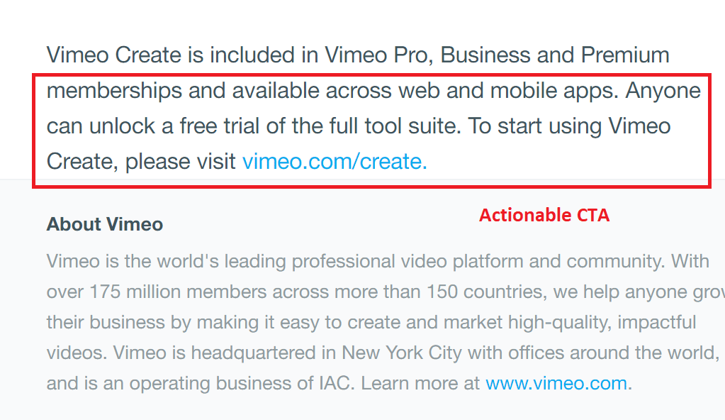 CTA in a press release