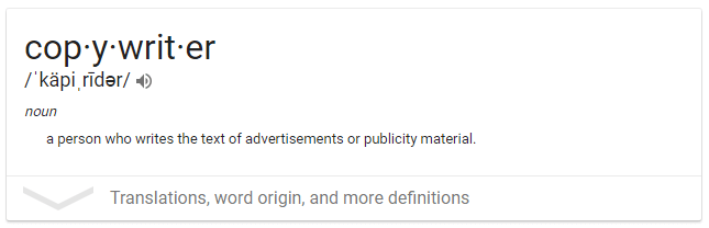 what is a copywriter