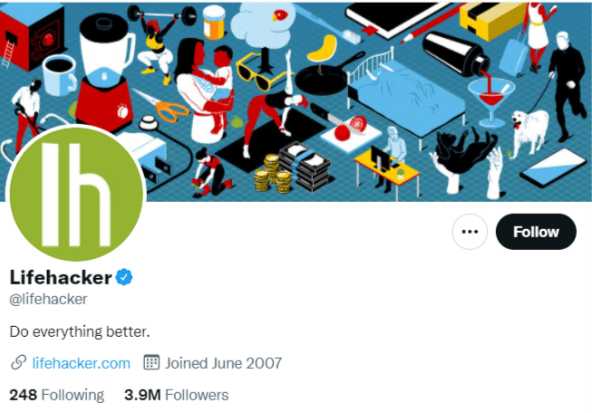 lifehacker twitter account