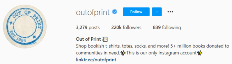 out of print instagram account