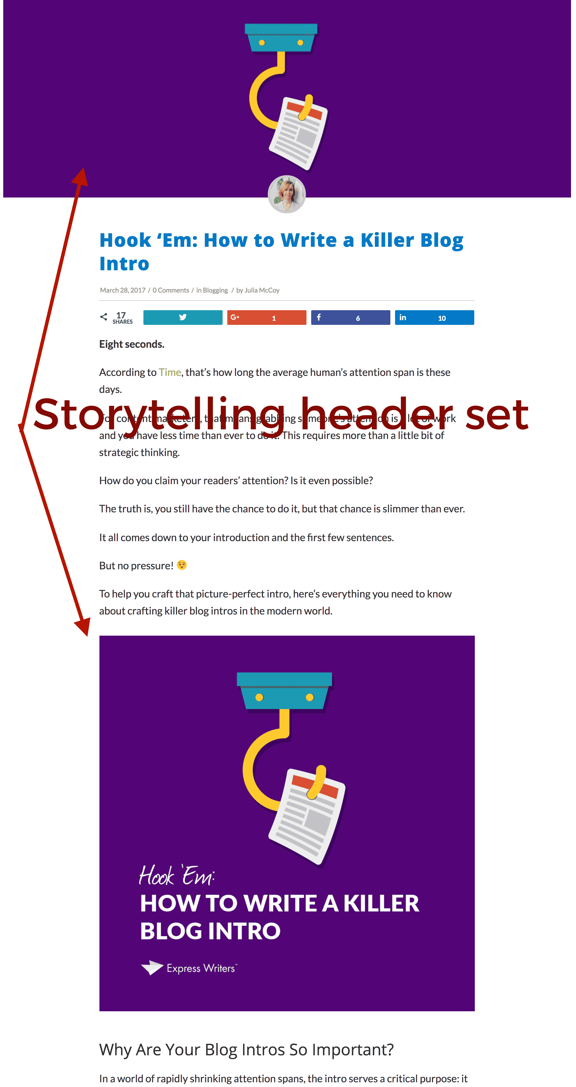 storytelling header set