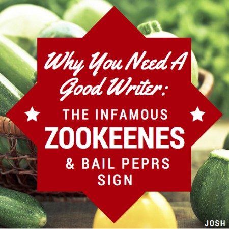 Why You Need A Writer: The Infamous Zookeenes & Bail Peprs Sign