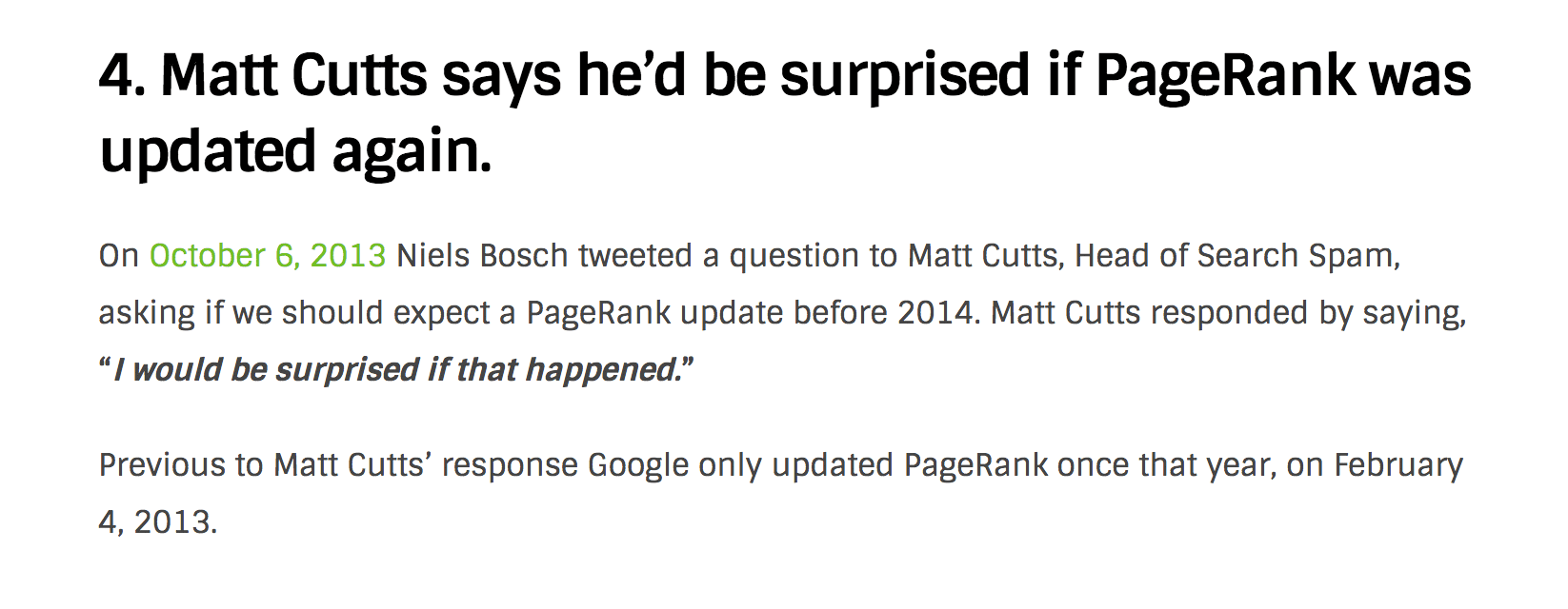 matt cutts on pagerank