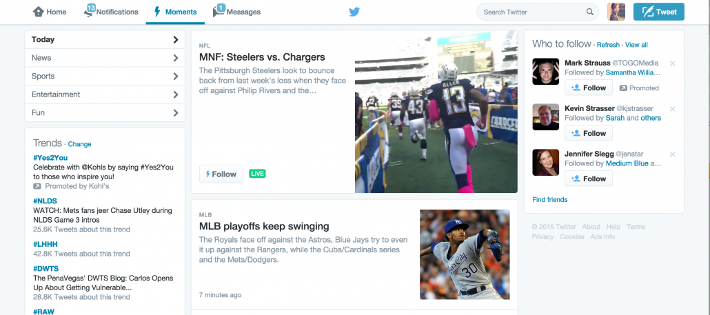 twitter moments