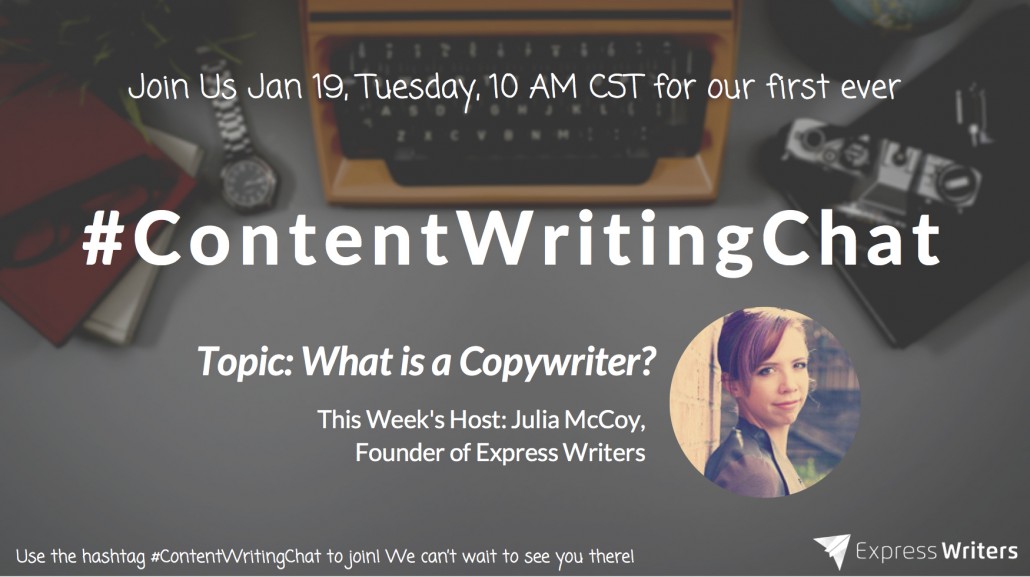 #ContentWritingChat twitter chat