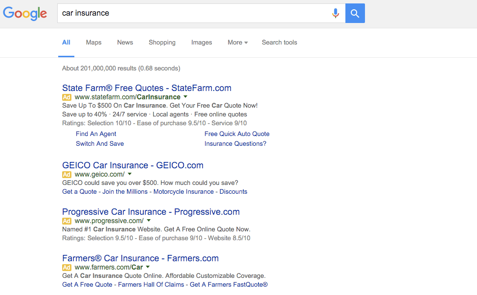 google sponsored ads