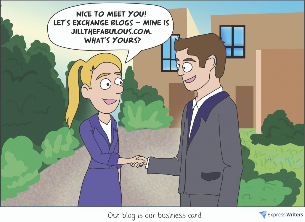 blog is our business card illustration