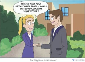 blog is our business card illustration