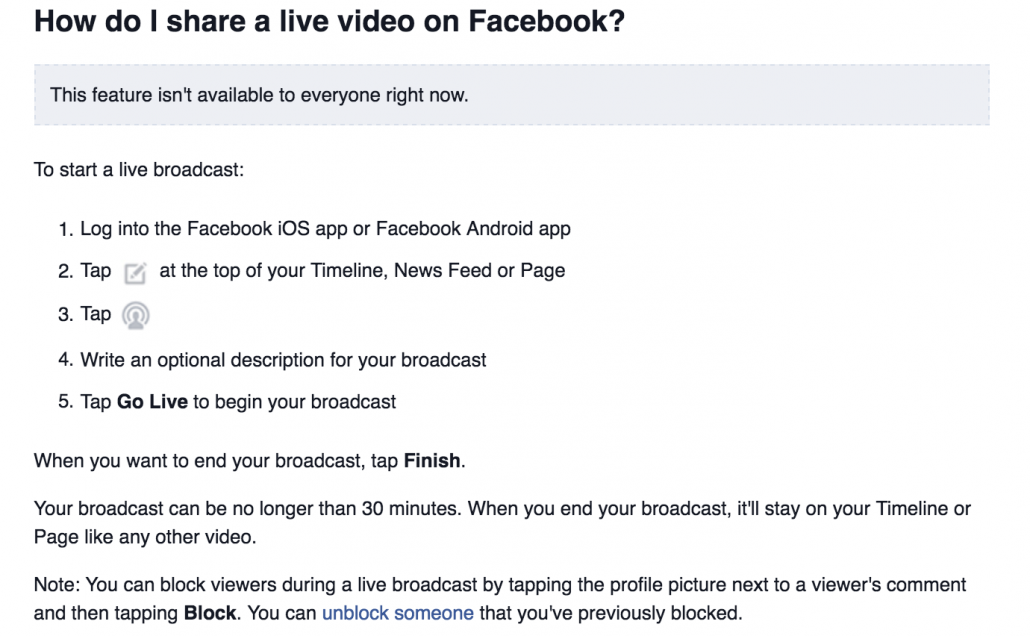 facebook live