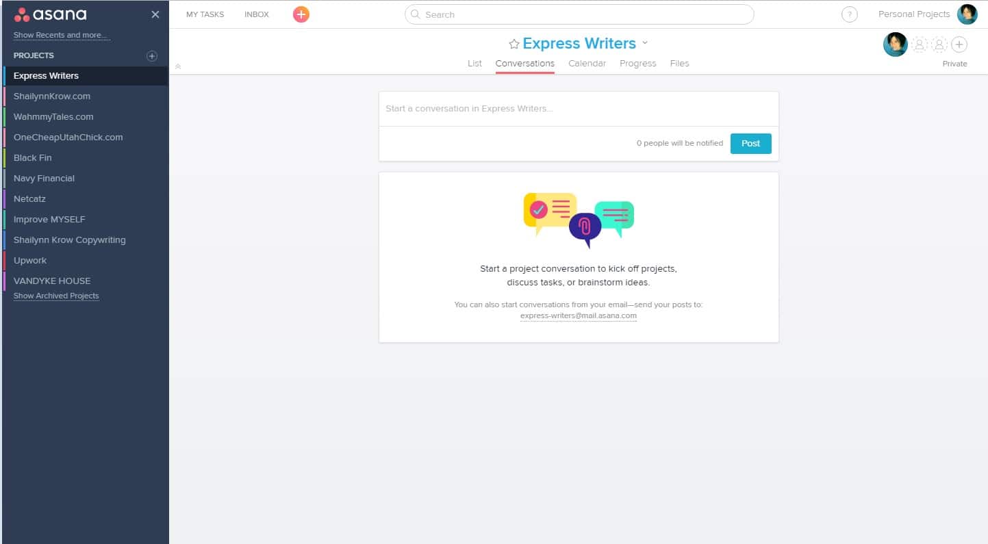 Asana Projects