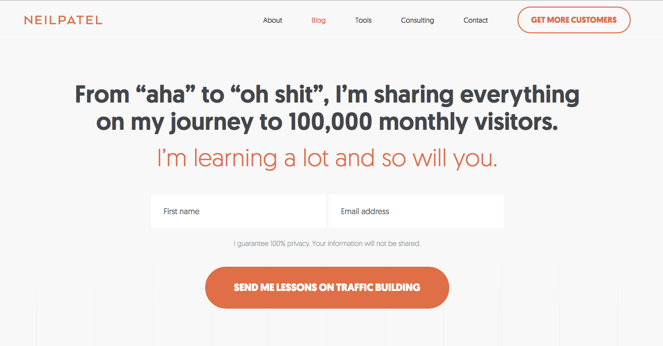 Neil Patel Screenshot