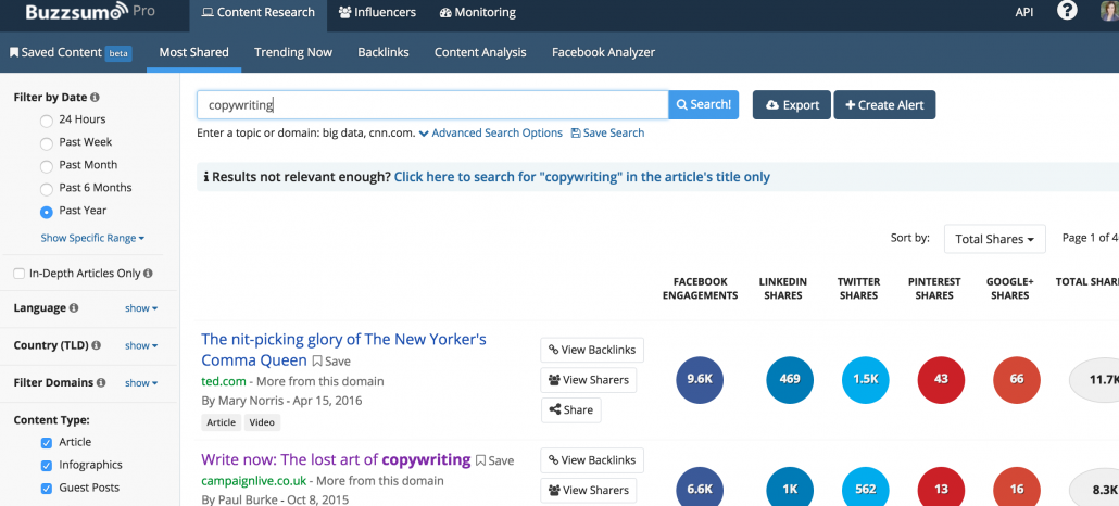 buzzsumo topics