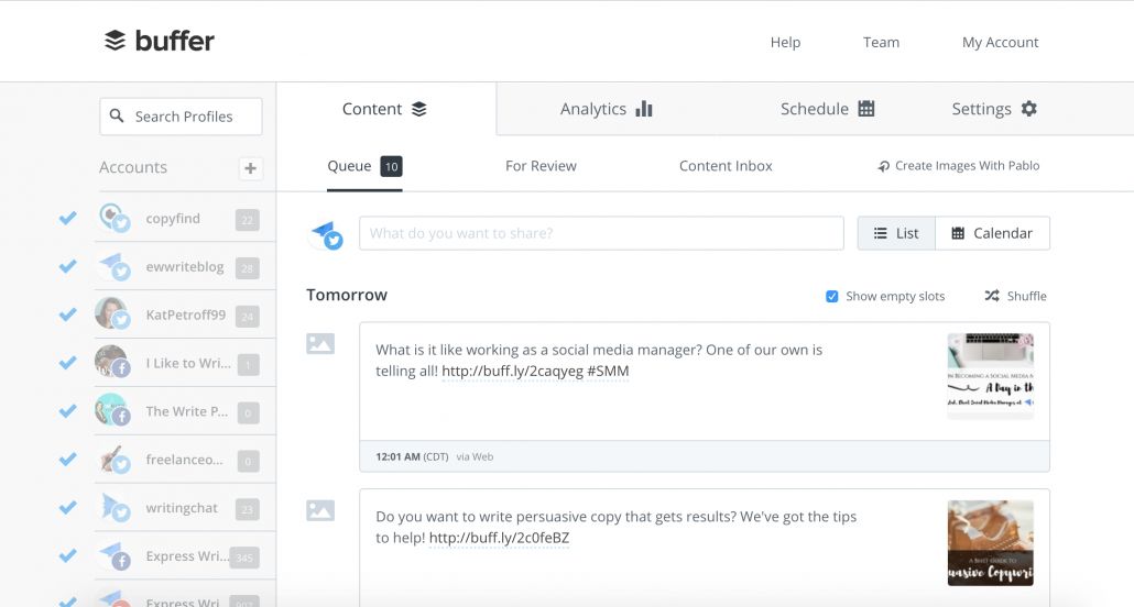 buffer screenshot