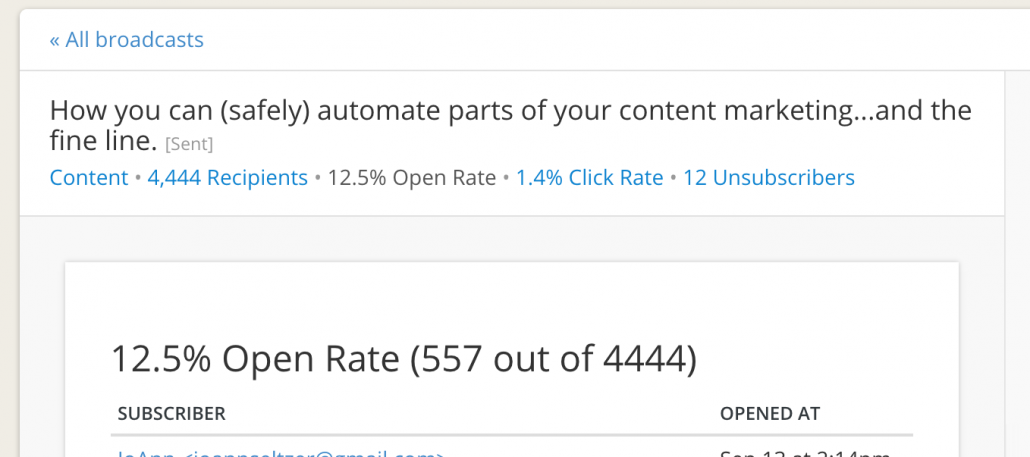 sending a convertkit email