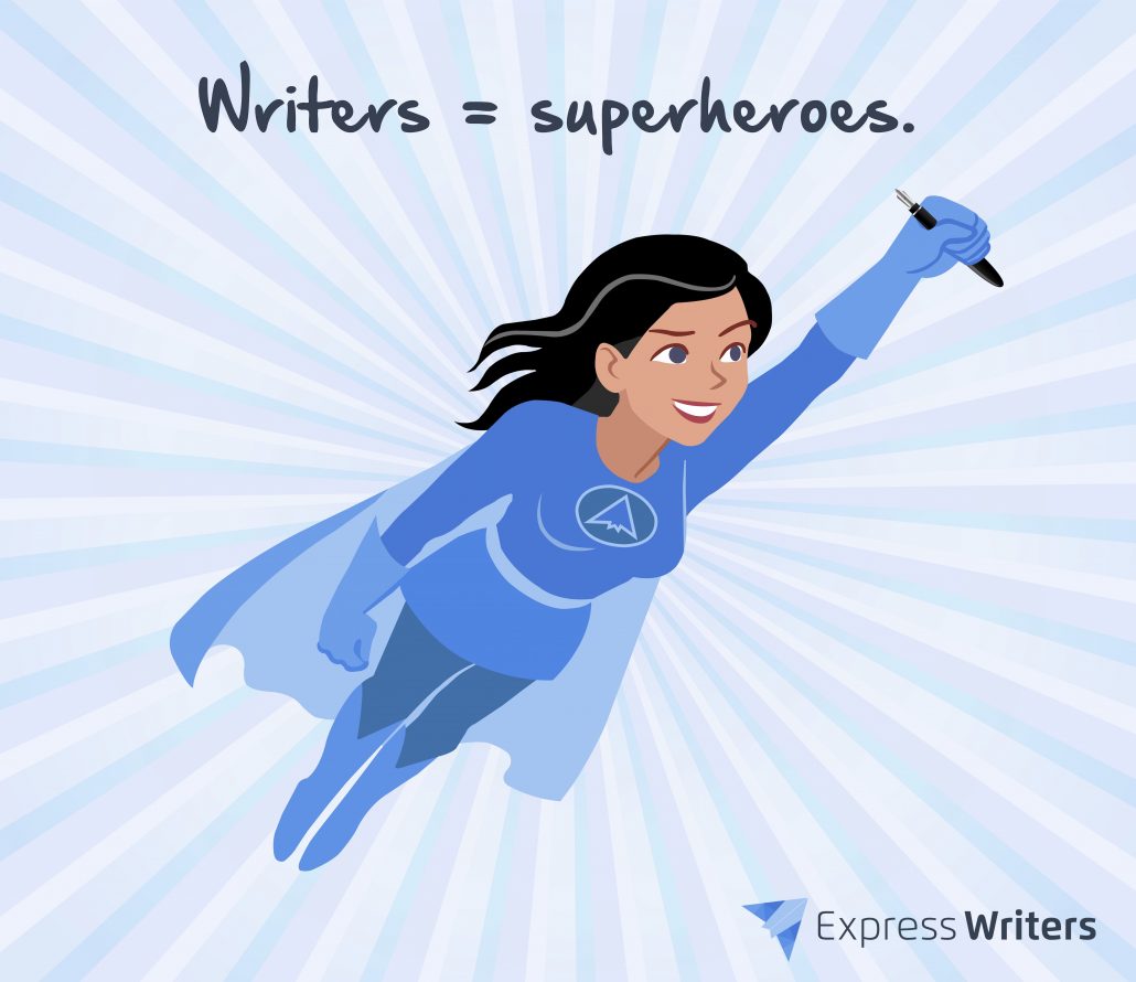 need a writer superhero