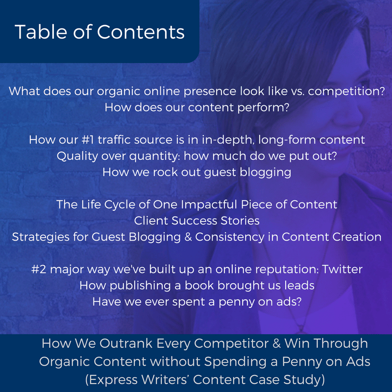 how we outrank competition table of contents