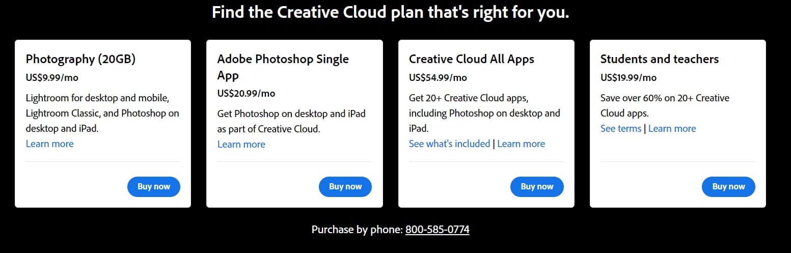 Photoshop Buy Now