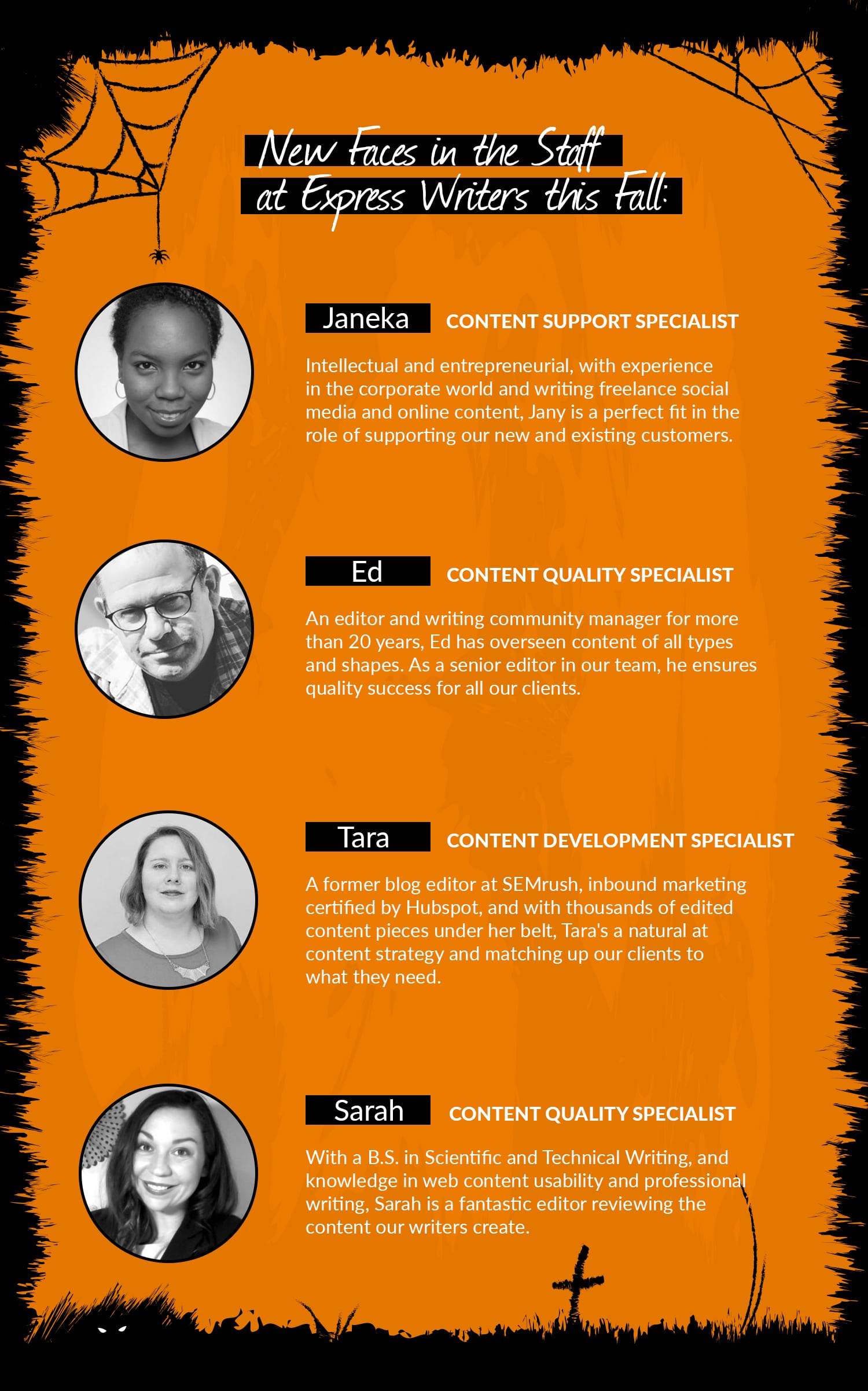 new faces in the staff october