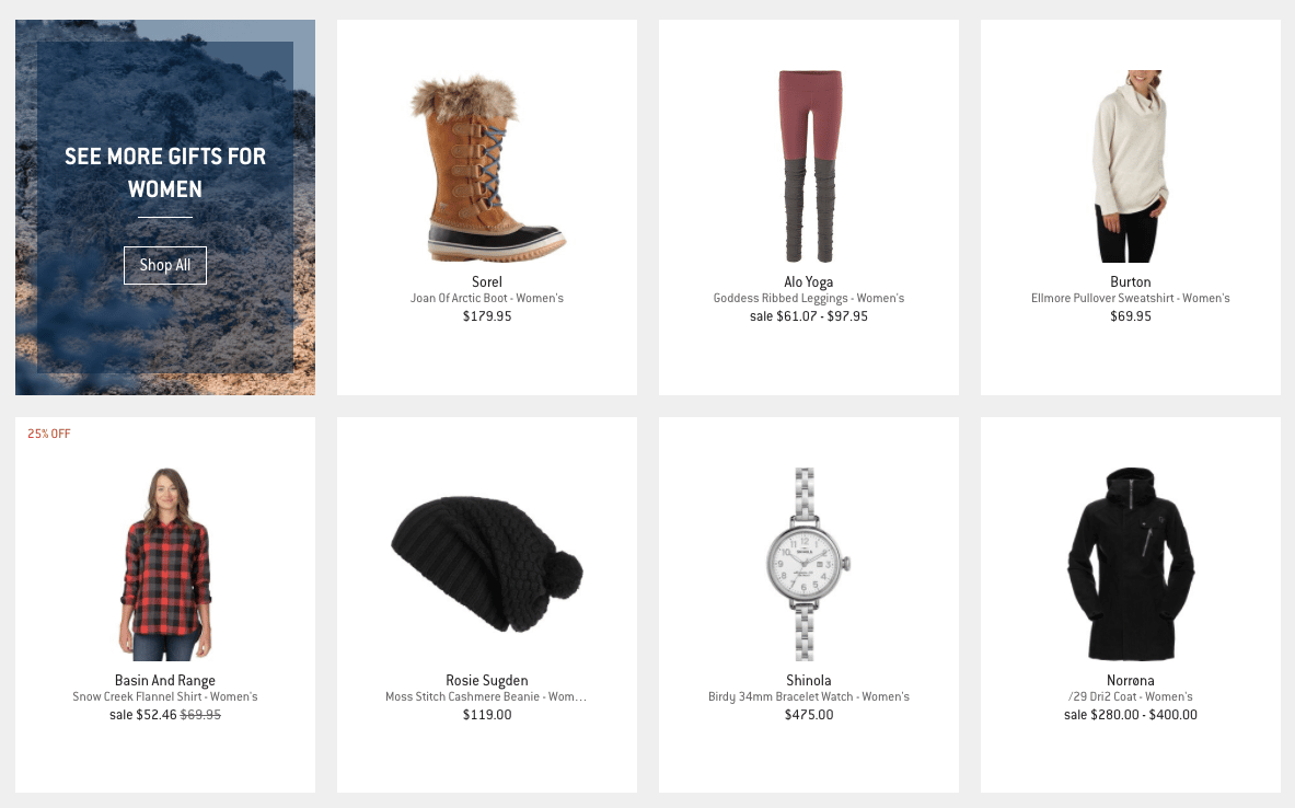 Backcountry Screenshot Women