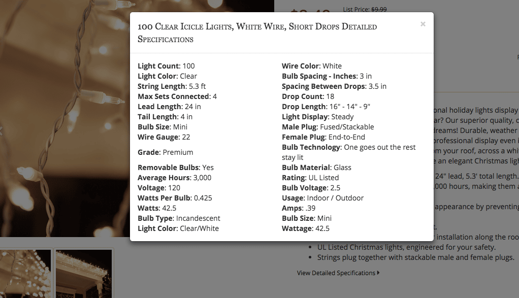 Christmas Lights Product Description Detail
