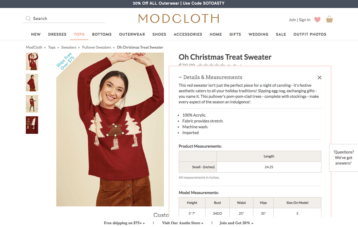 Oh Christmas Treat Sweater modcloth