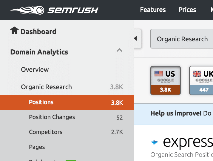 semrush projects