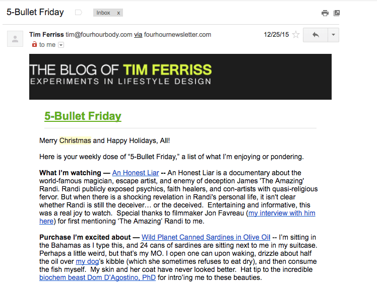 Tim Ferriss screenshot