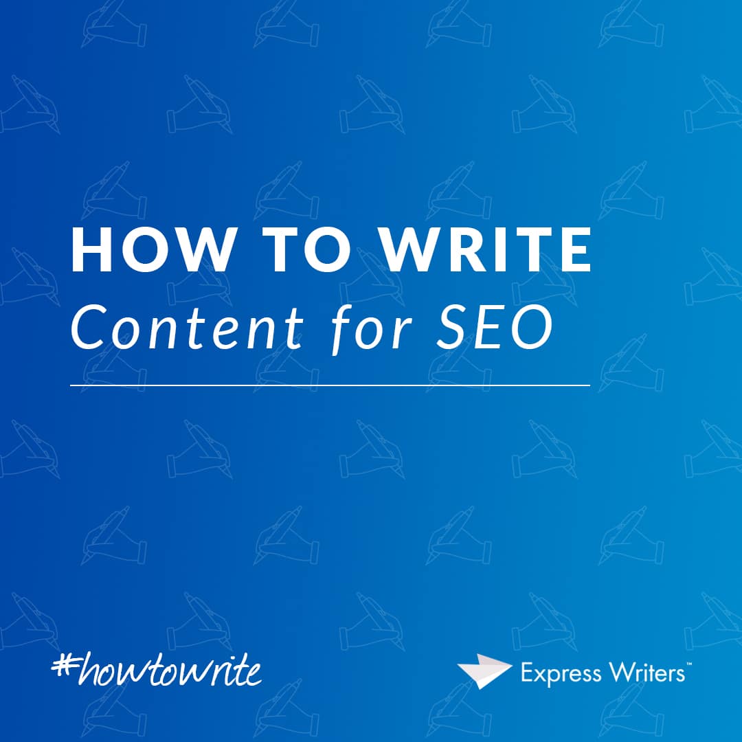 how to write content for SEO