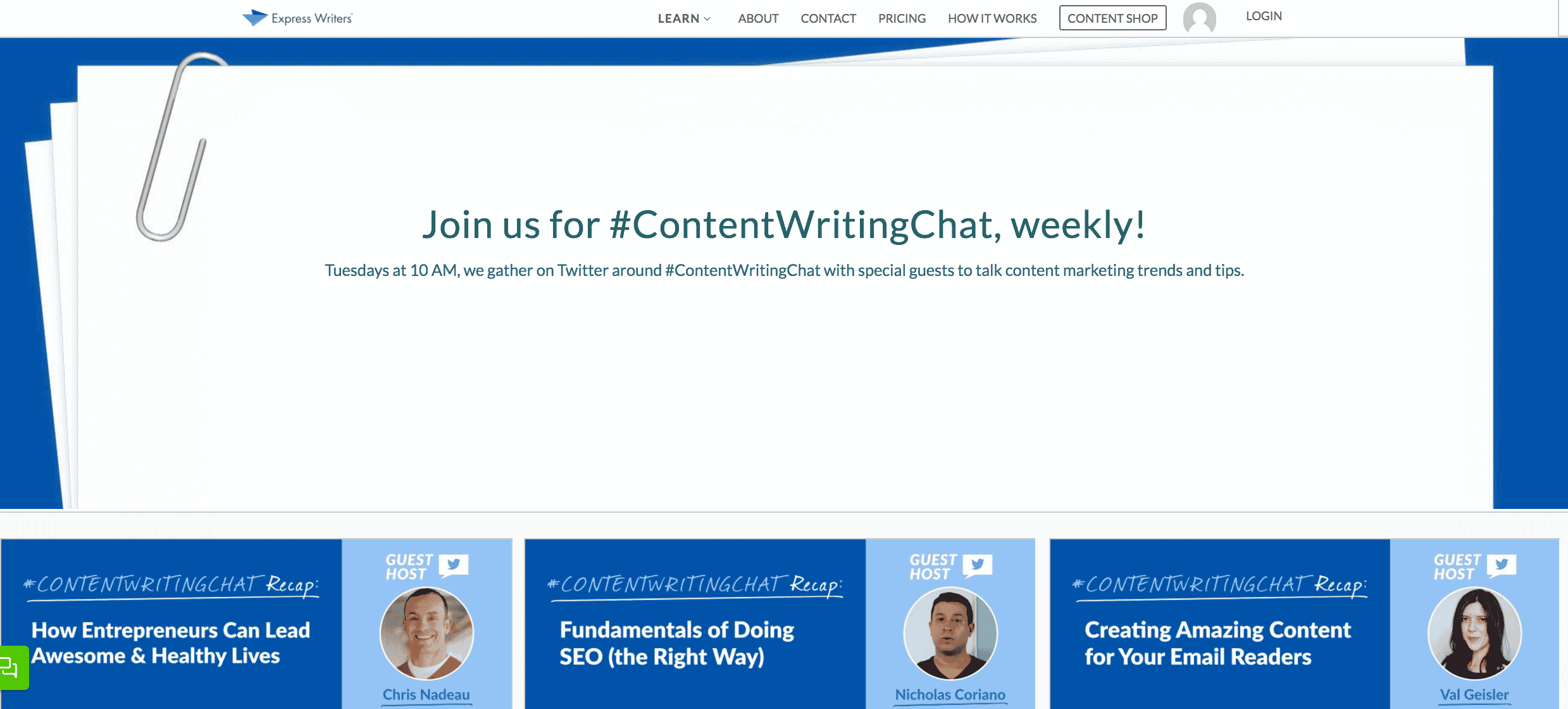 twitter chat recaps