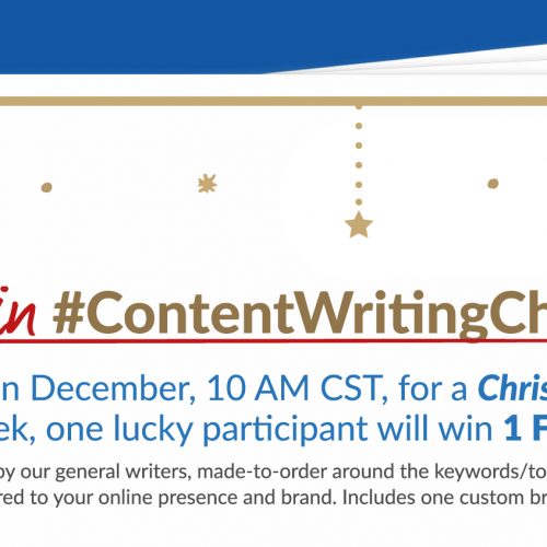 Announcing Our #ContentWritingChat Christmas Giveaway!