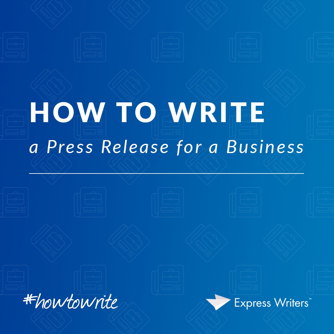 how to write a press release for a business