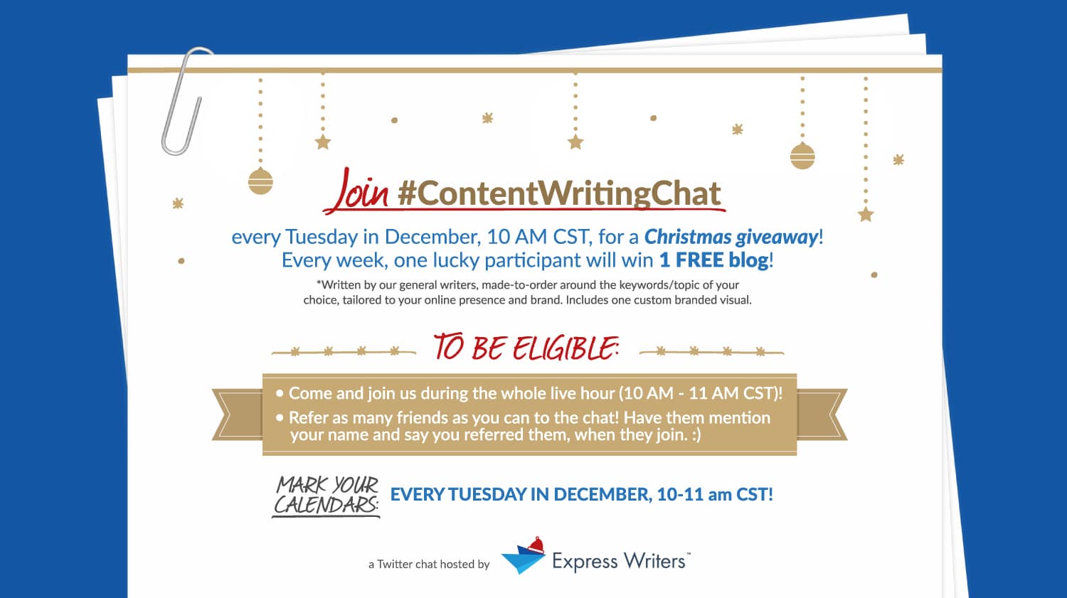 twitter chat giveaway