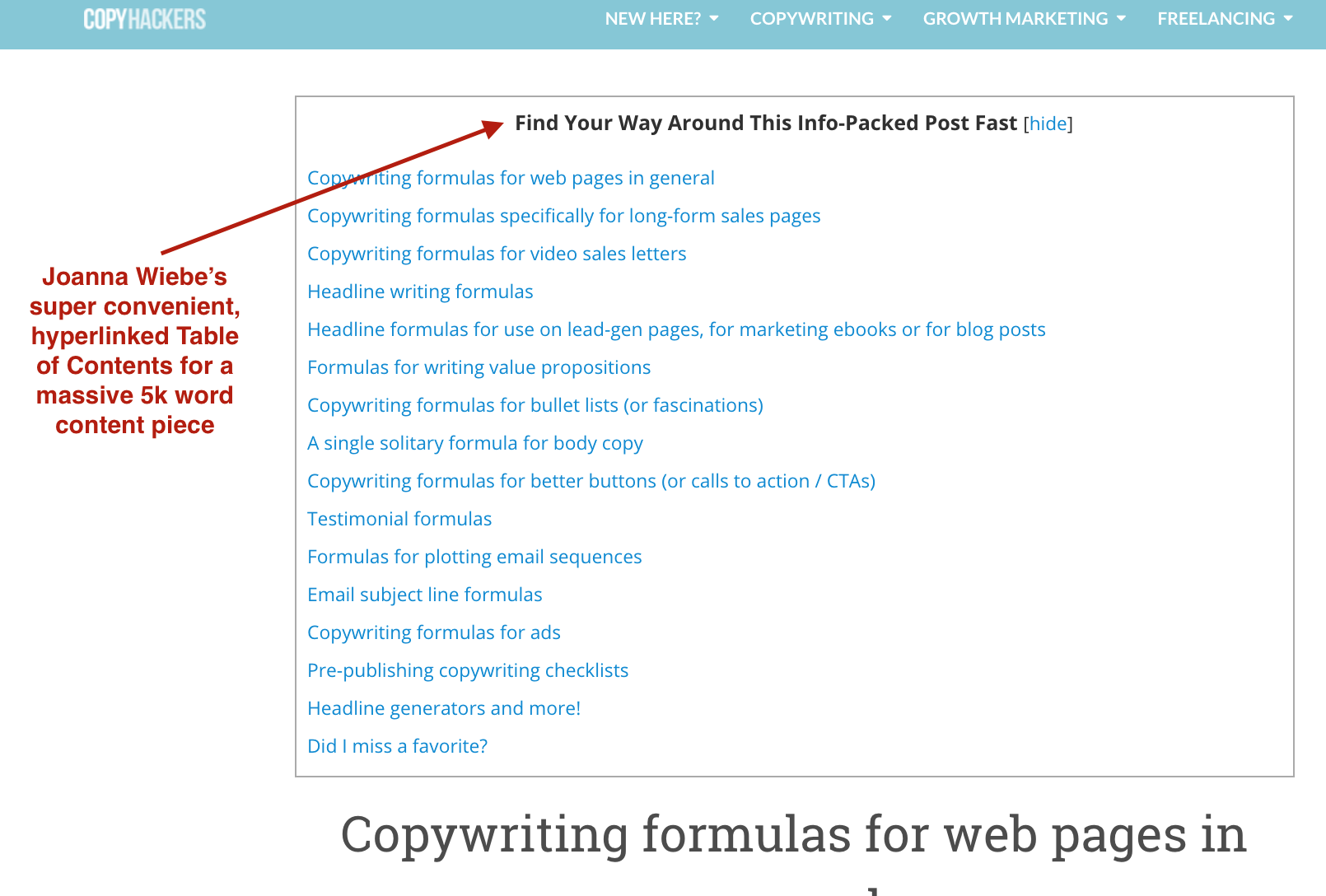 joanna wiebe table of contents