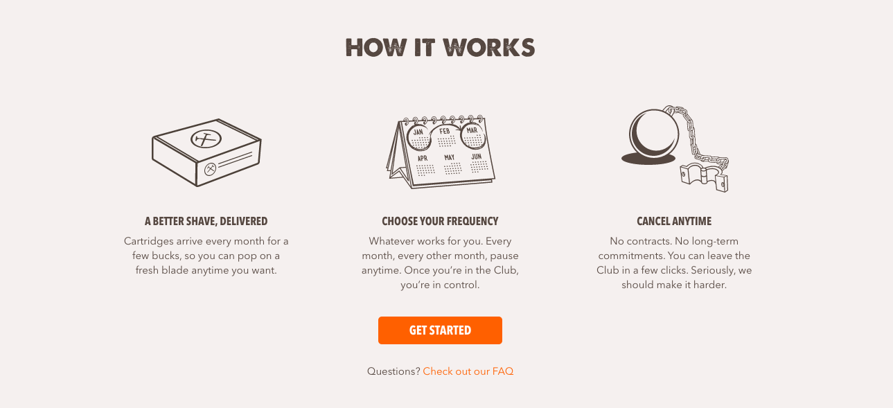Dollar Shave Club Screenshot