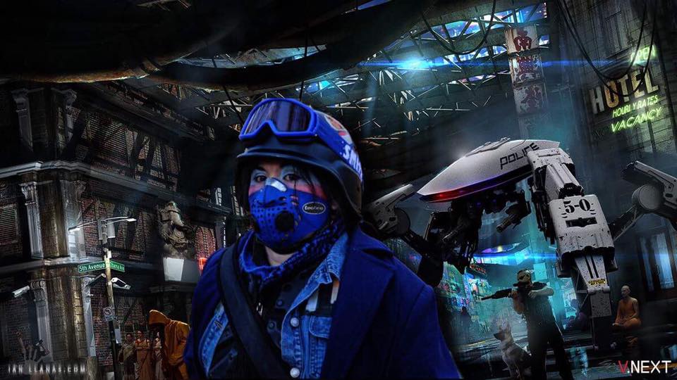 This LARP takes place in a cyberpunk setting. Photo taken and edited by Mark Chadbourne for Oblivion LARP.
