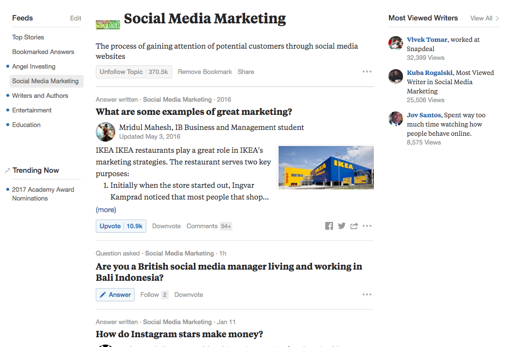 Quora Screenshot