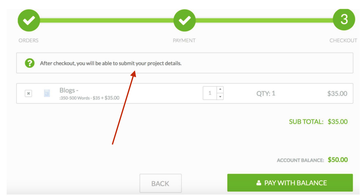 checkout process 1 express writers