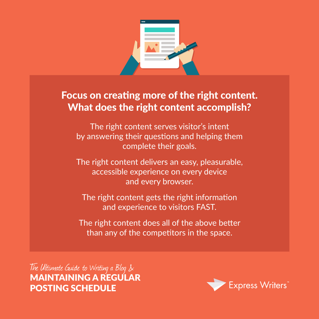 The Ultimate Guide to Writing a Blog & a Regular Posting Schedule inset quote