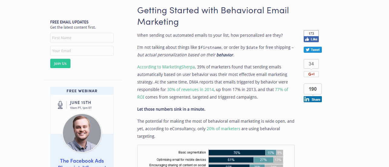 KissMetrics Article by Freelance Copywriter