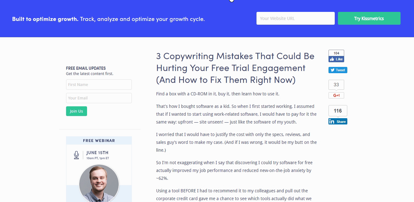 KissMetrics Article by Freelance Writer