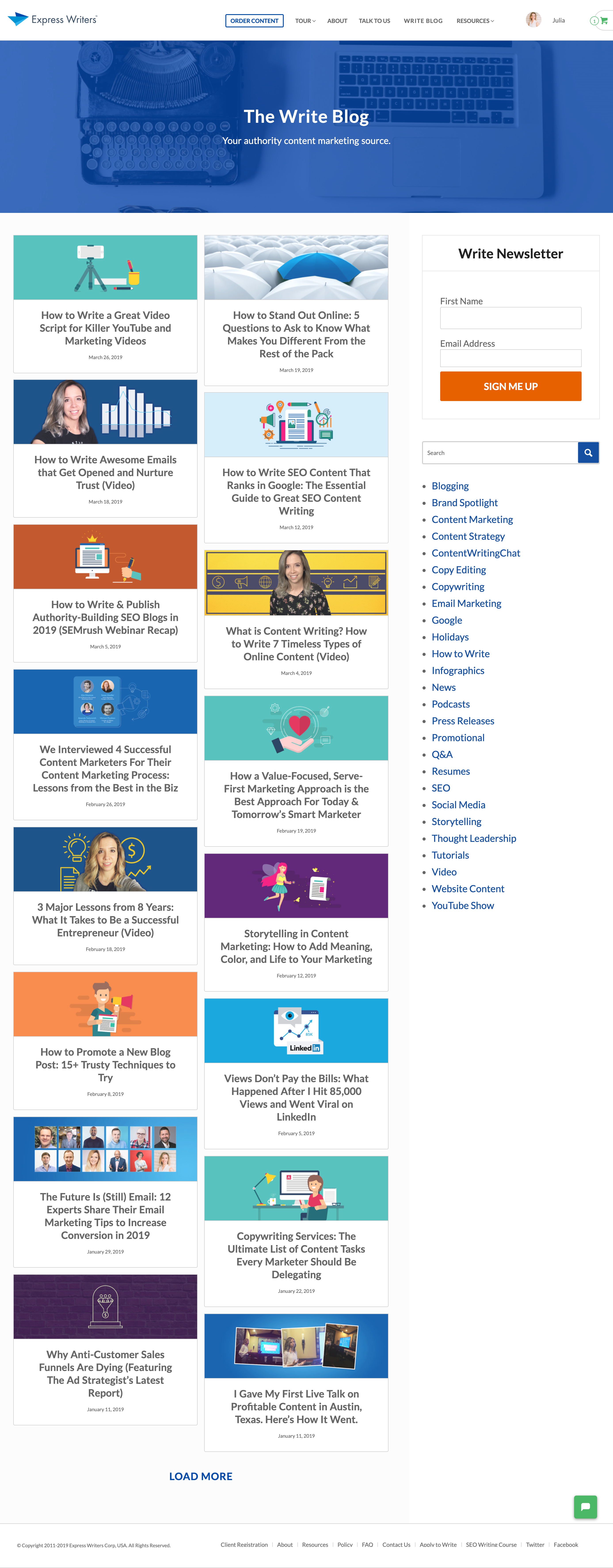 write blog roll