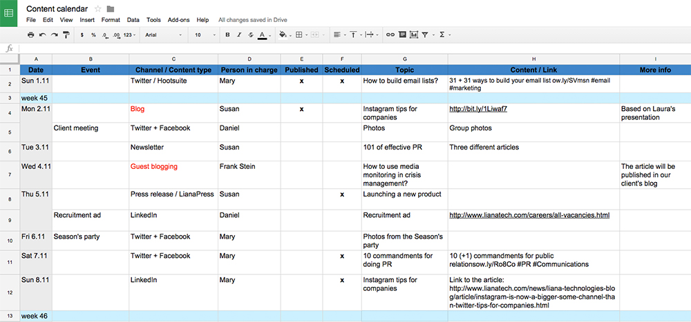 content-calendar-example