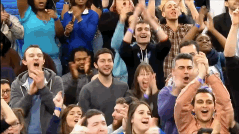 happy crowd