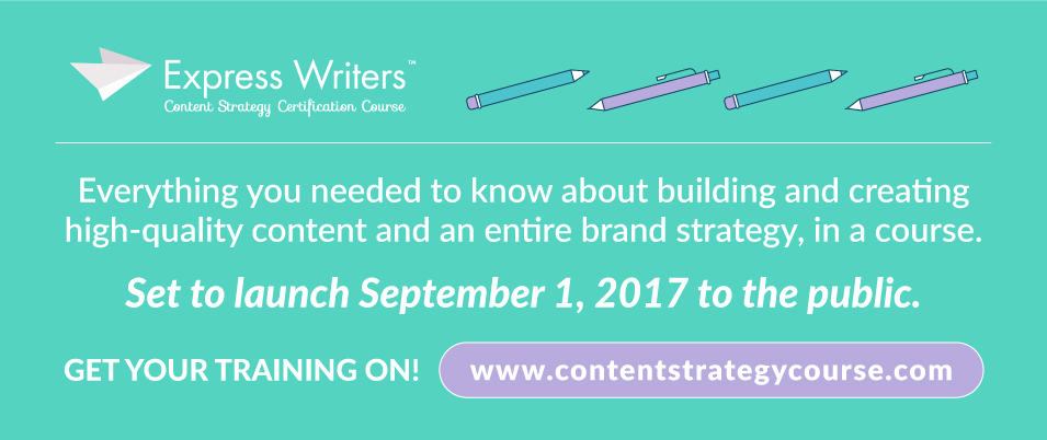 Enroll in a content strategy course