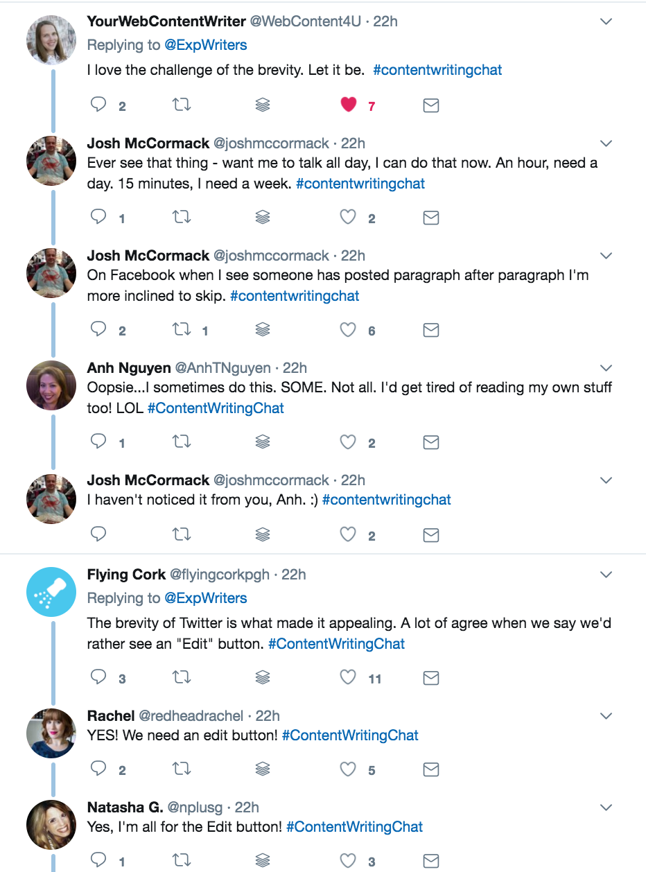 contentwritingchat twitter characters